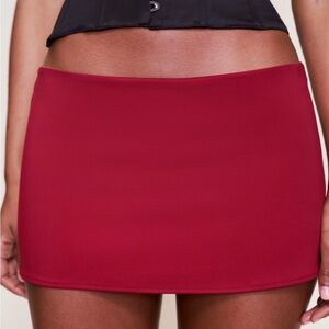 Danielle Guizio Red Mini Skirt Size L